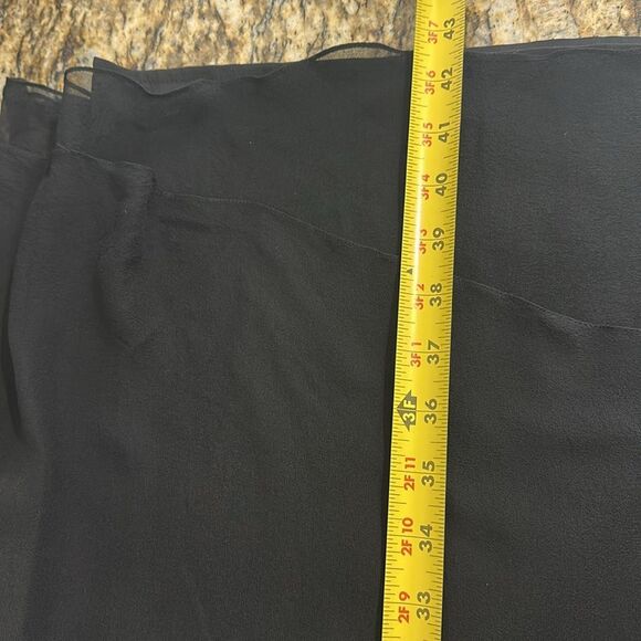 Teri Jon Silk Black Chic Layered Ruffle Side Zip Maxi Skirt Size 10 - Picture 8 of 8